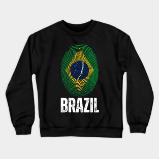 Brazil Brazilian Flag Brasil Bandera Bandeira Crewneck Sweatshirt